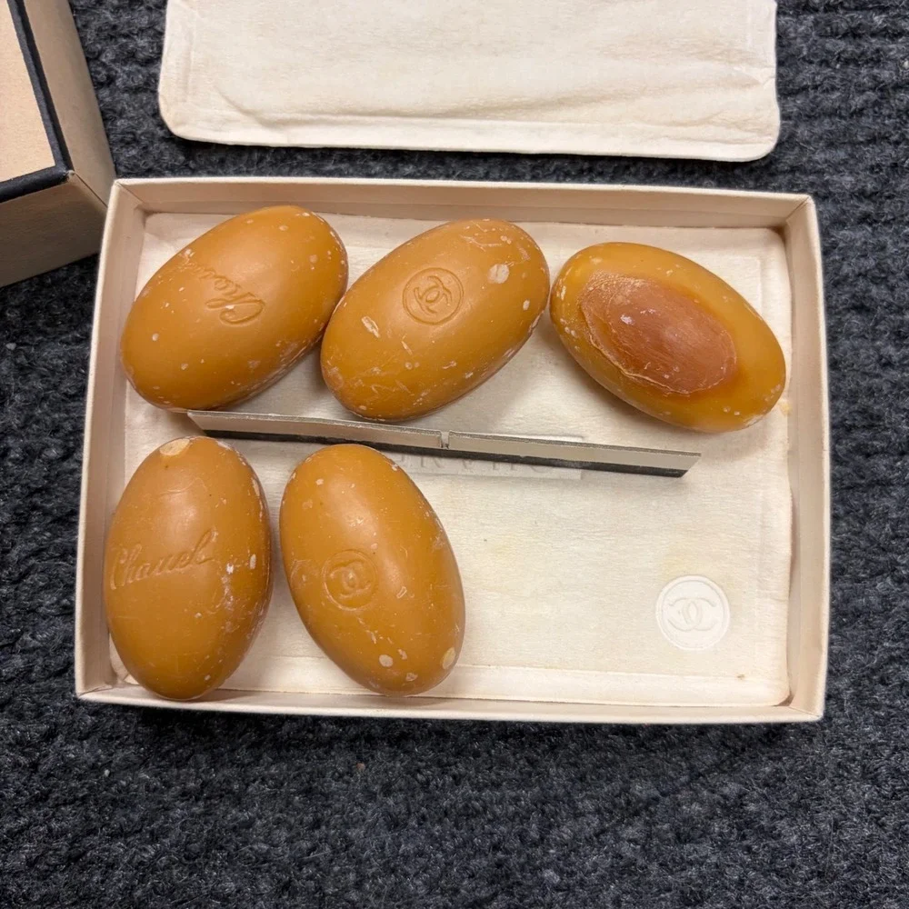 Vintage Chanel No 5 Saponettes Guest Soap Set 5 Piece Collectible Luxury Vanity